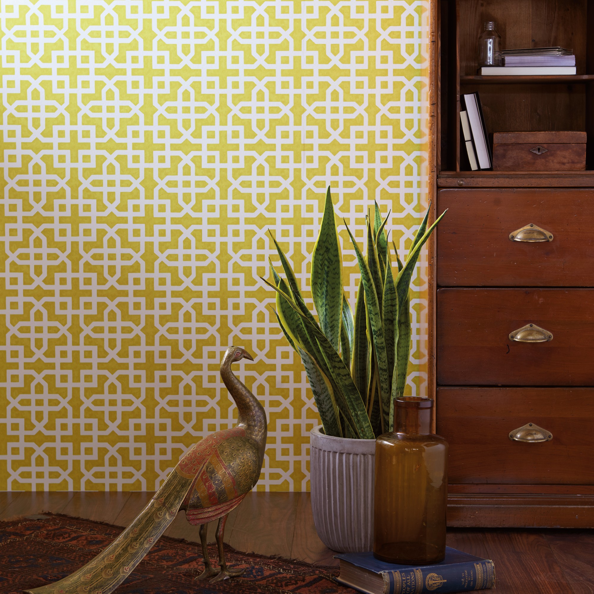 Monserrat Wallpaper W0084 01 By Clarke And Clarke In Citron